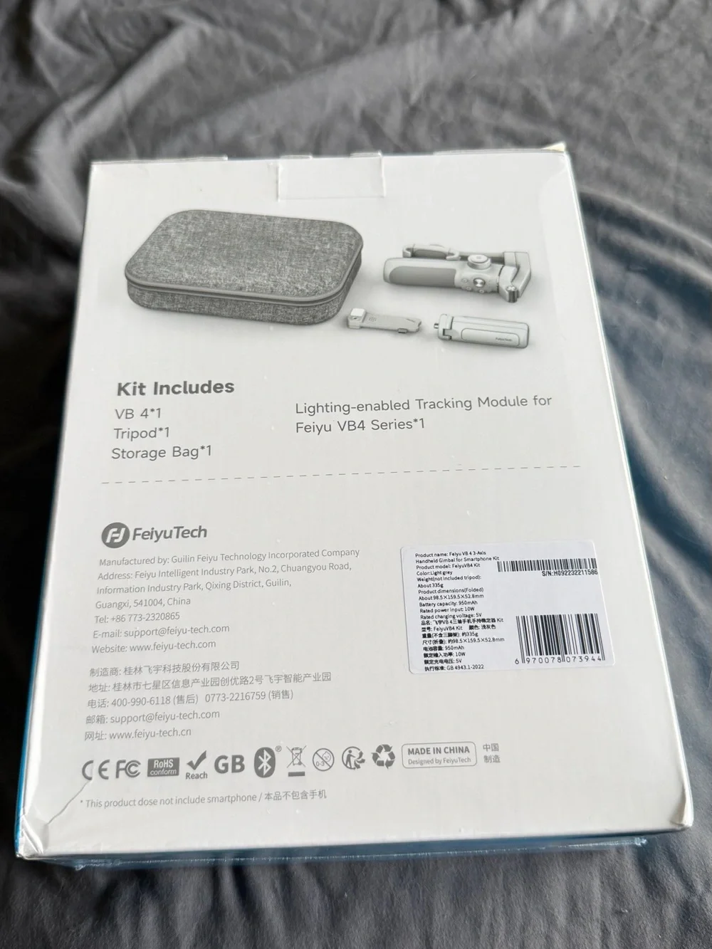 VB4 3-Axis Handheld Gimbal for Smartphone - Silver